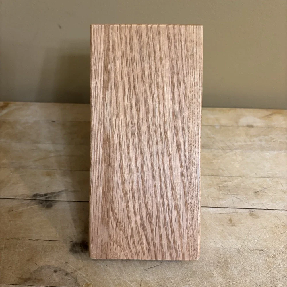 CUTCO 8 Slot Solid Wood‎ Honey Oak Knife Block Holder Made in USA Vtg